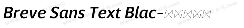 Breve Sans Text Blac字体转换
